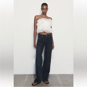 Zara Organza Bandeau Top
